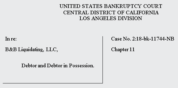 Case Caption