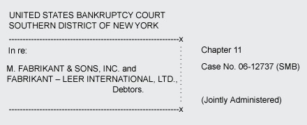 Case Caption
