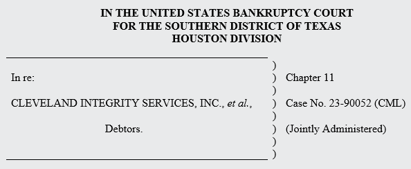 Case Caption